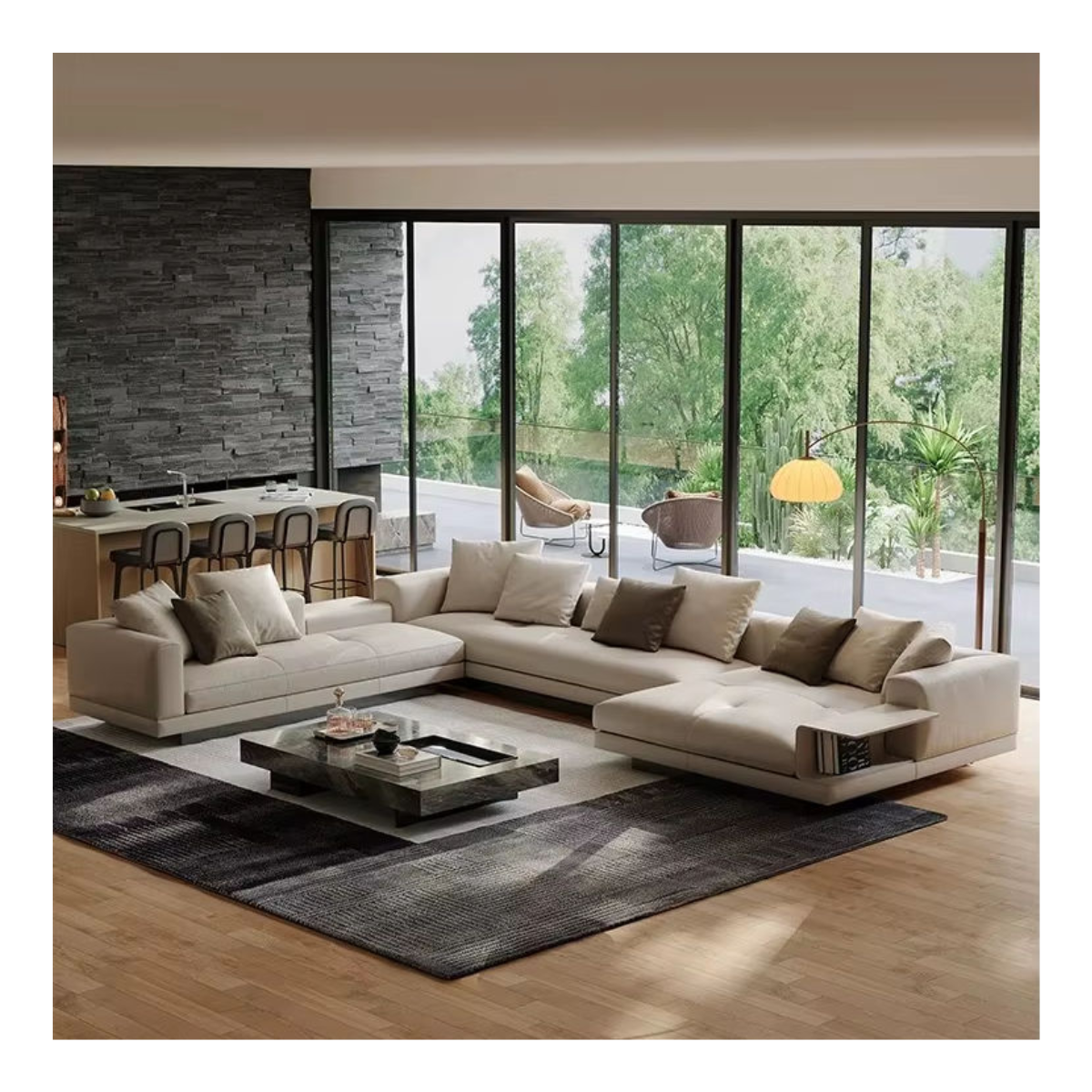 Ivory Peninsula Sofa
